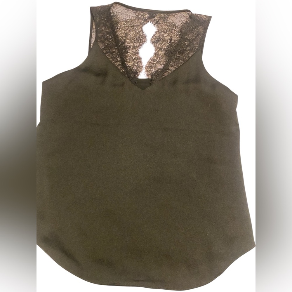 Express Black Lace Detail Tank Top